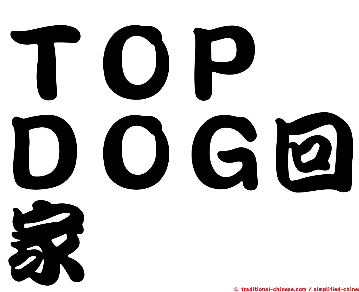 ＴＯＰ　ＤＯＧ回家